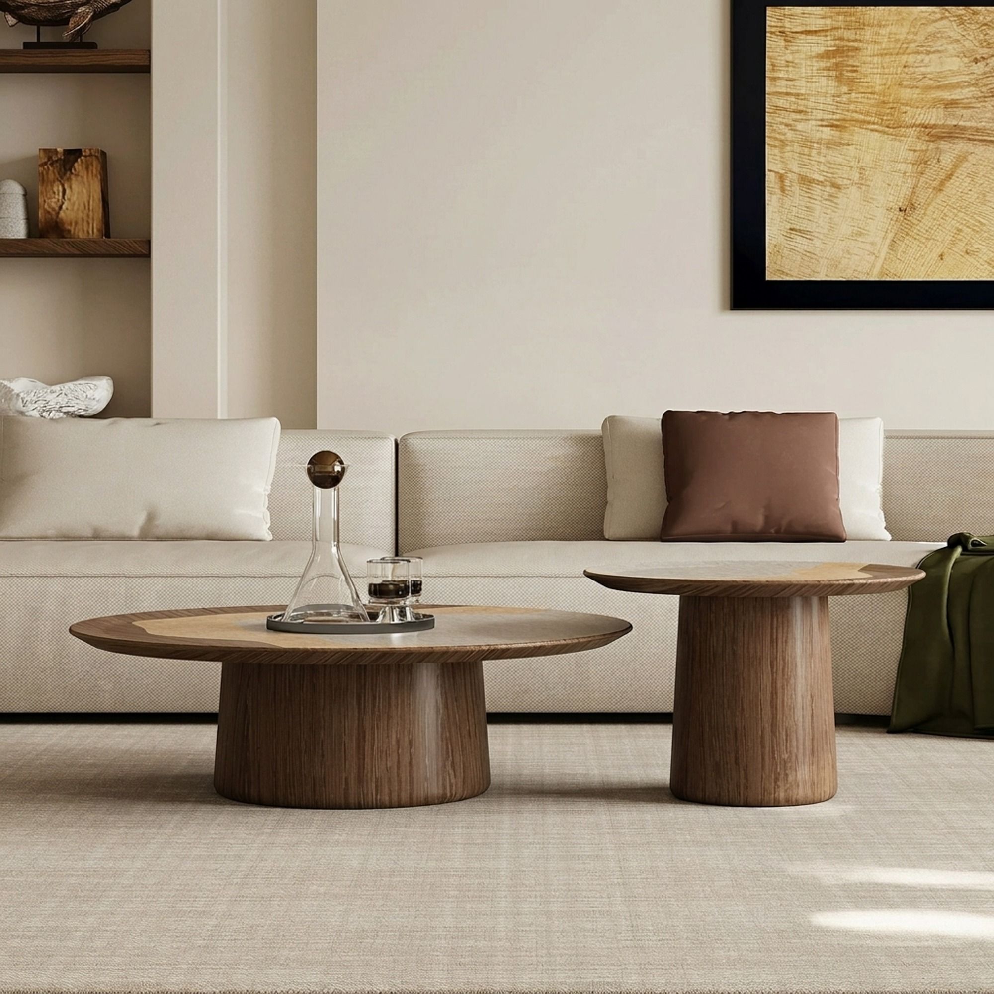 Artistic Round Coffee Table Set