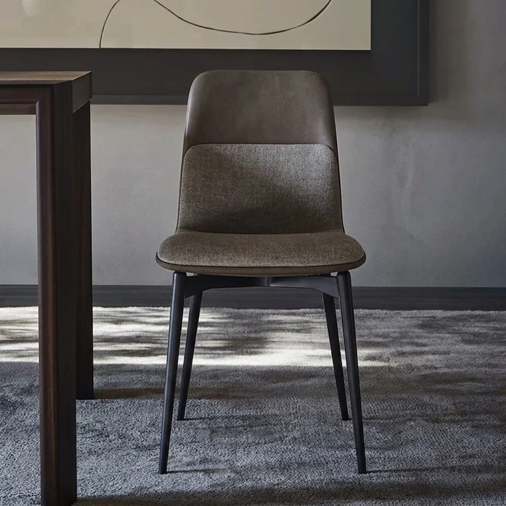 Armless Leather Dining Chair
