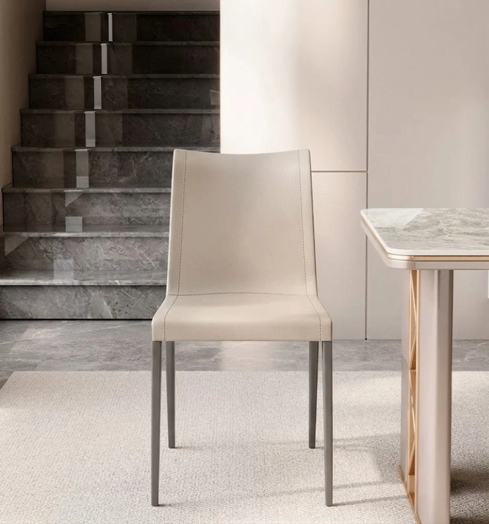 Leather Armless Dining Chair