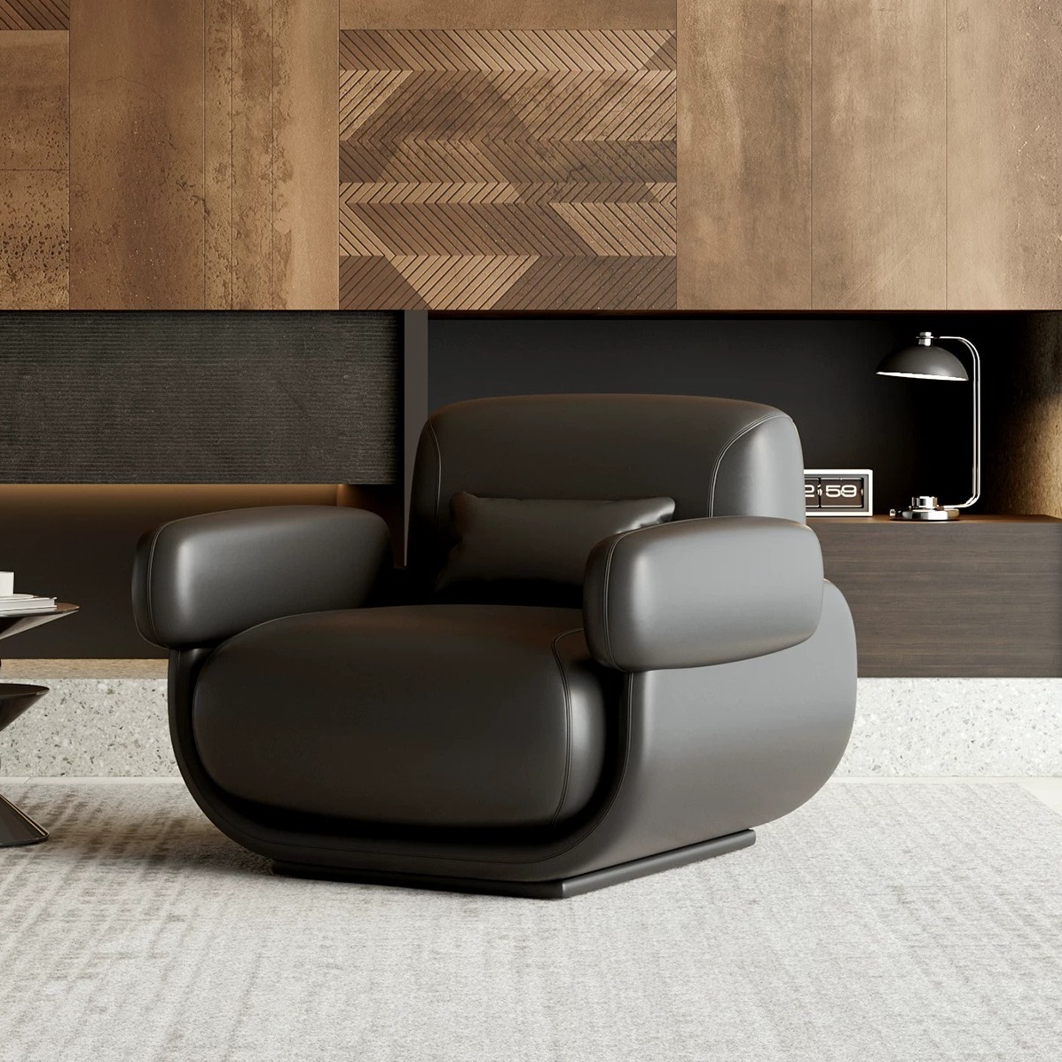 Italian Minimalist Lounge Sofa Chair